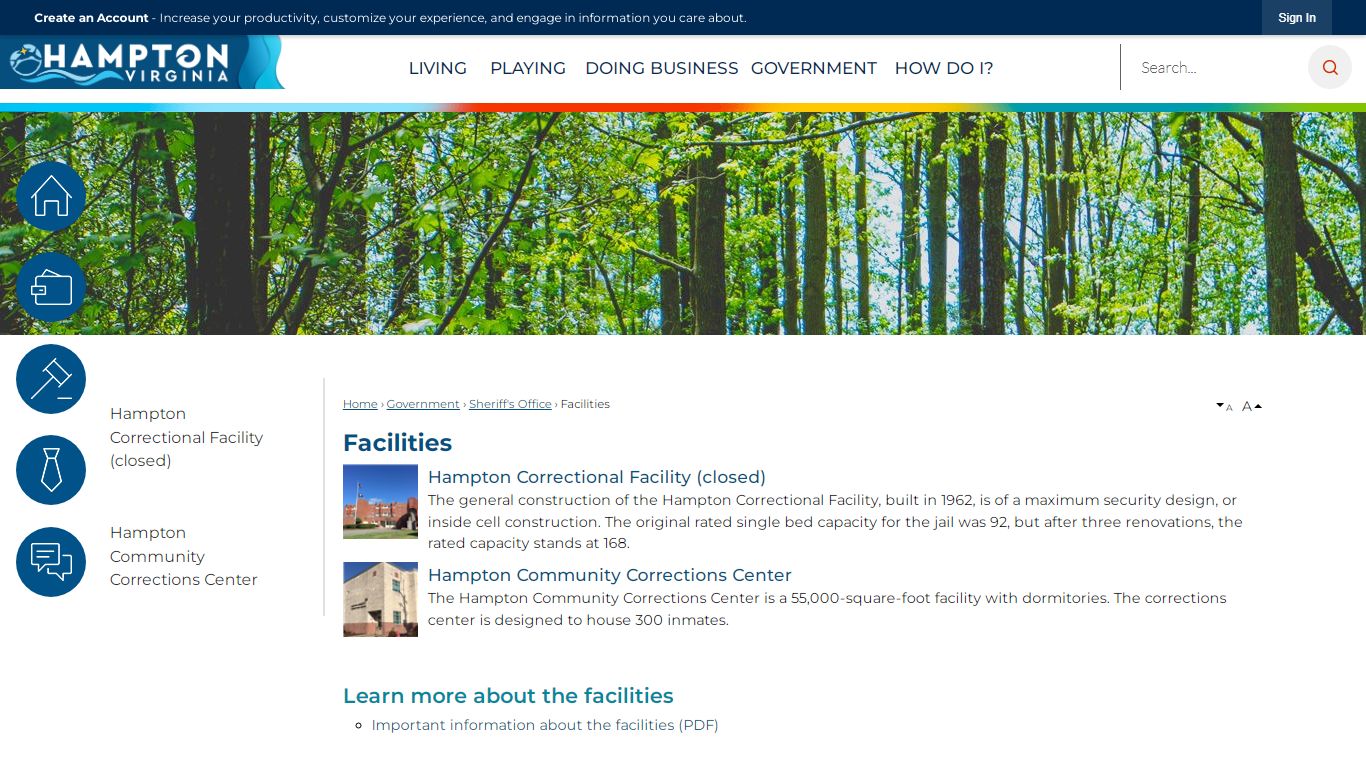 Facilities | Hampton, VA - Official Website